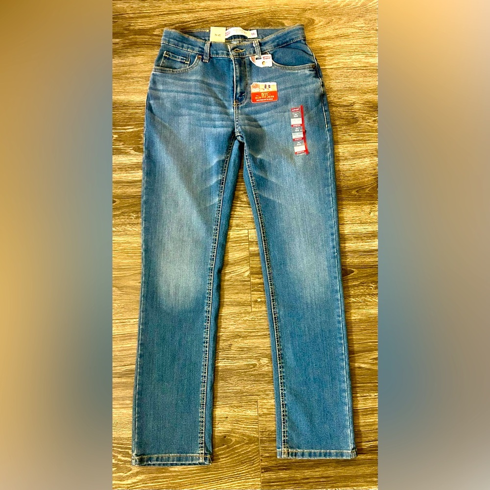 Levi's Boys Youth Blue Jeans 511 Slim Fit Size 16 REG 28 X 30 NWT